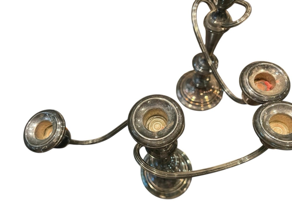 gorham silver Plated Convertible candlesticks pair Vintage