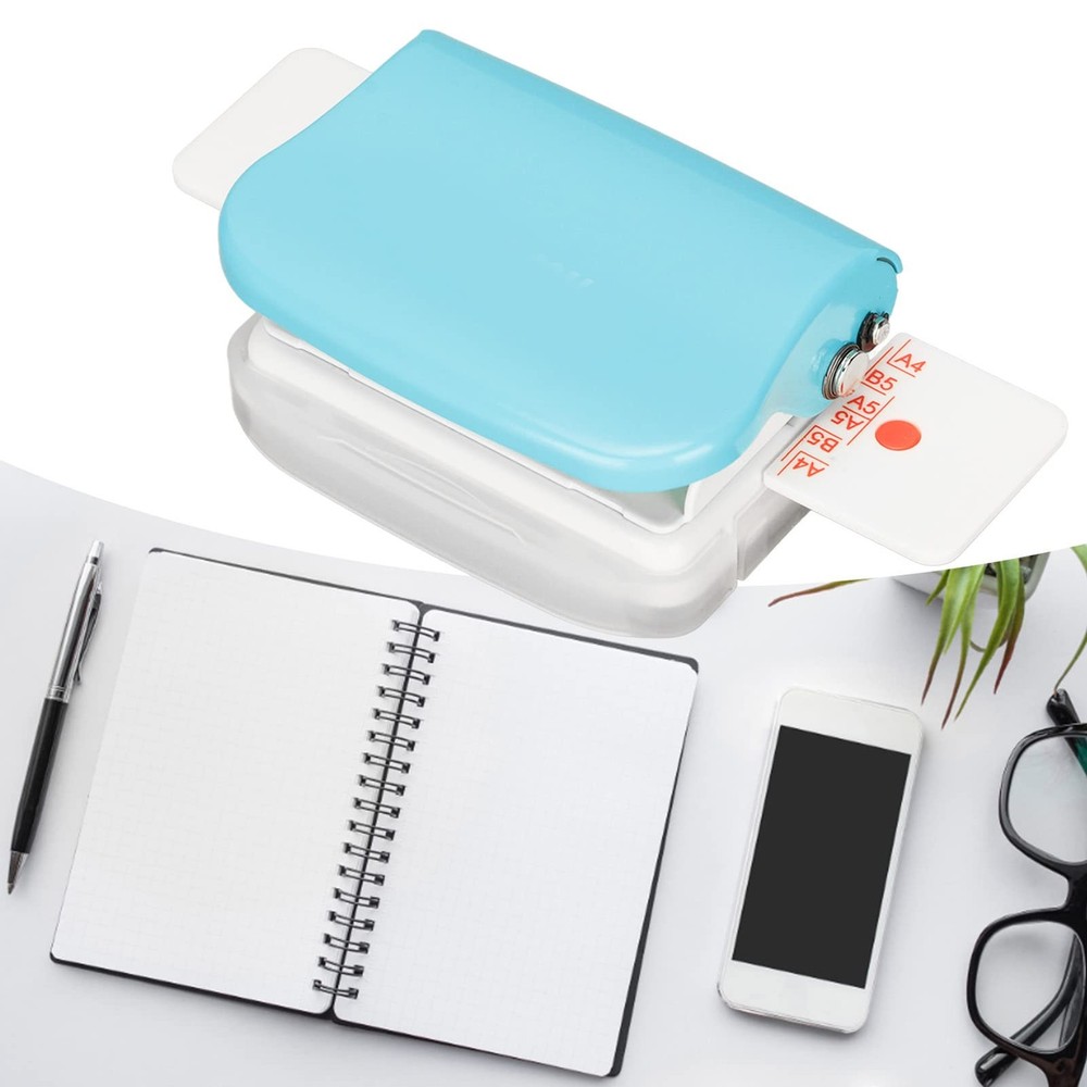 Mini Manual Binding Machine Portable 6 Holes Paper Binding Hole Puncher, Mult...