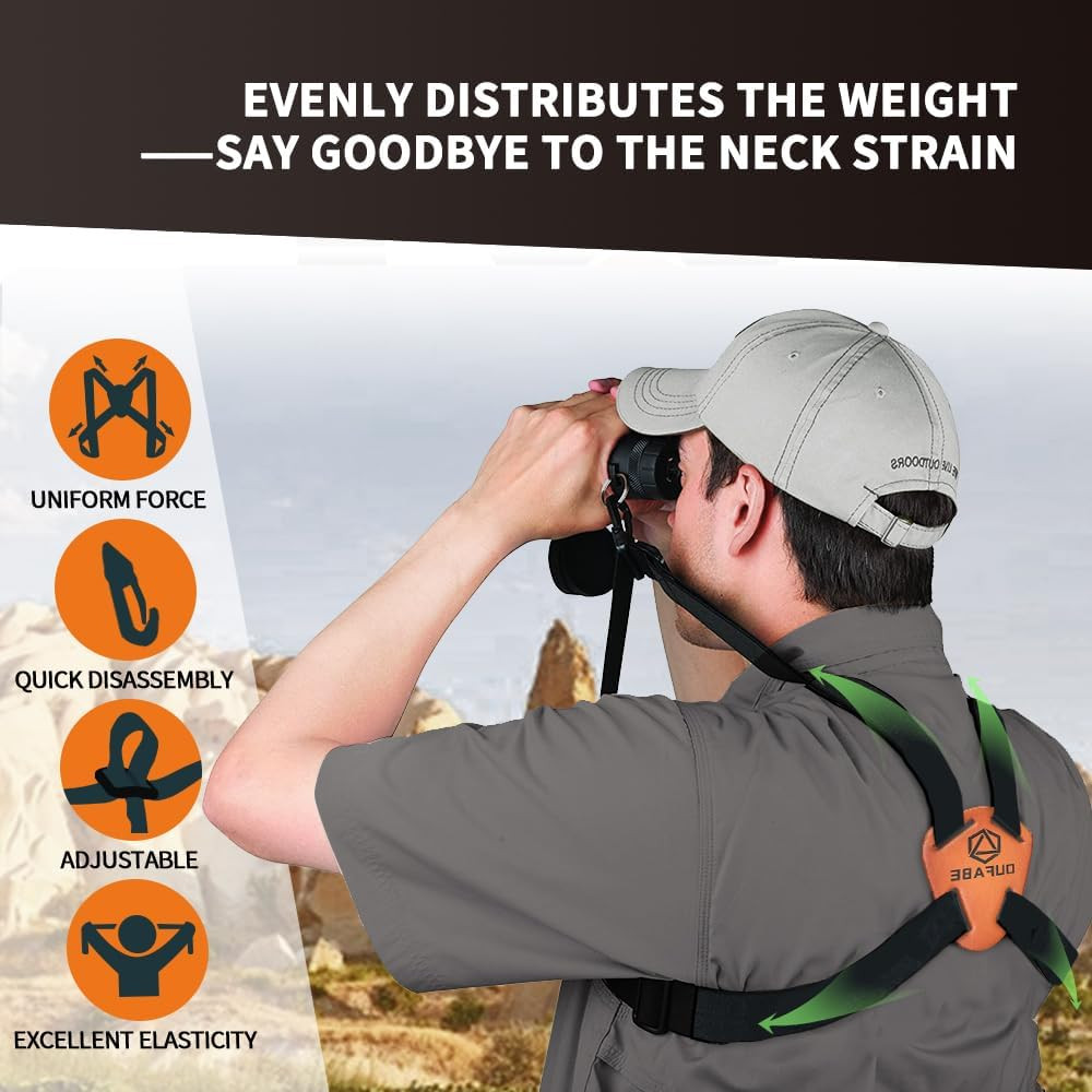 Binocular Harness Strap, Binocular Strap, Adjustable and Deluxe Binoculars Harne