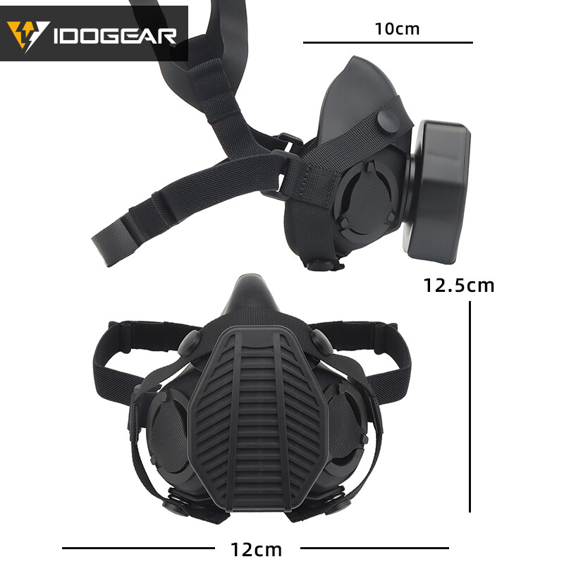 IDOGEAR Tactical Respirator Half Face Mask Airsoft Mask Multi Function Military