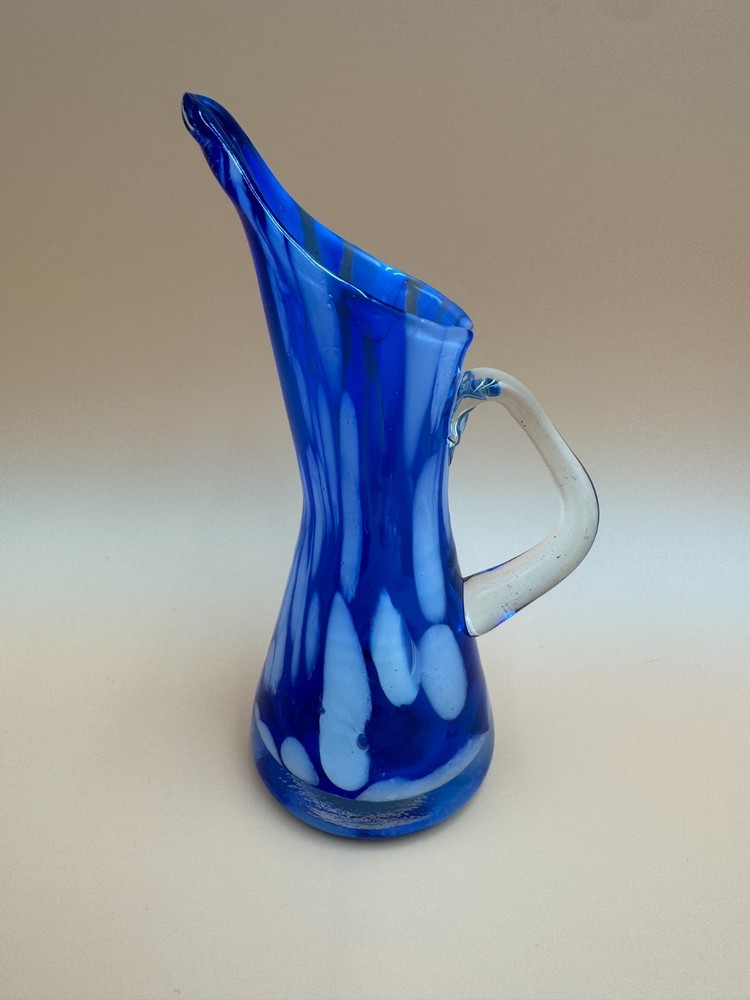 Mini pitcher blown glass, very solid, great weight, beautiful