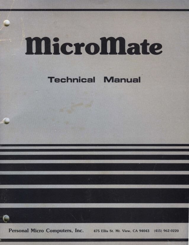 MicroMate PMC-101 Technical Manual PDF Copy 4G USB Stick