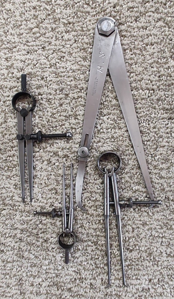 VINTAGE CALIPERS AND DIVIDERS
