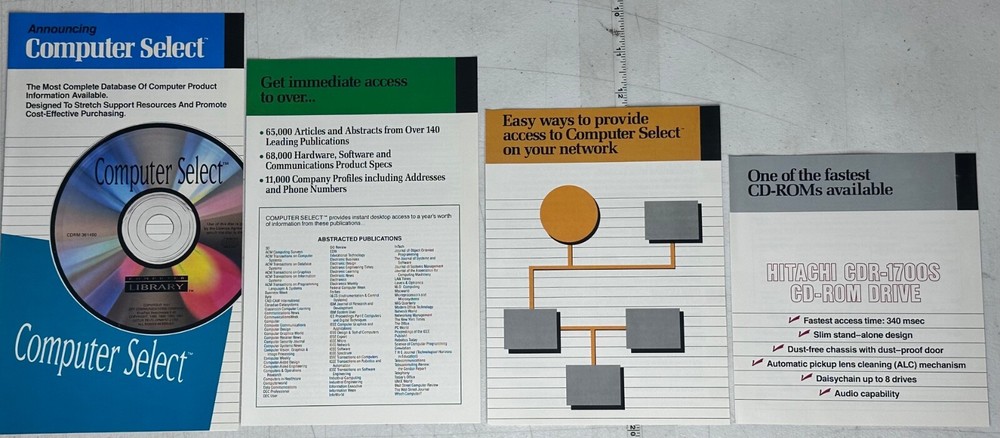 1991 Computer Select Demo Kit Mailer 5.25 Floppy Ziff Davis Tech Library Promo
