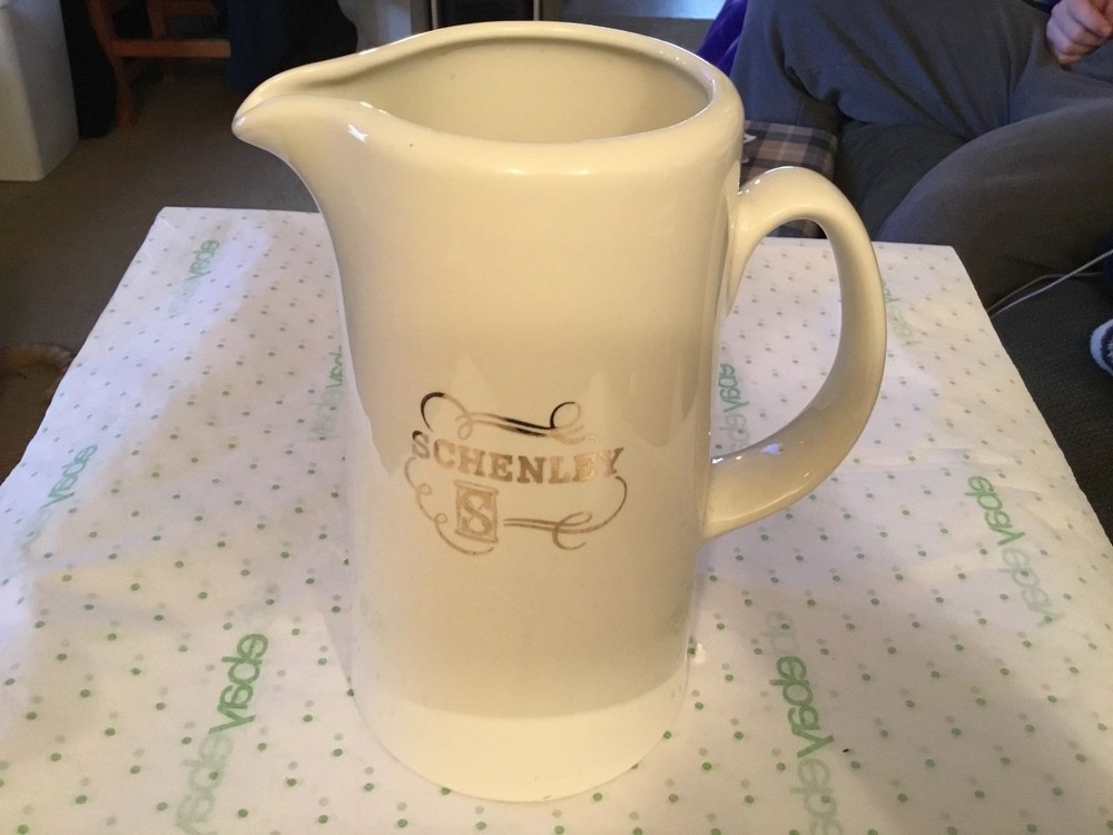 Schenley Drink pitcher marked "Hall" USA
