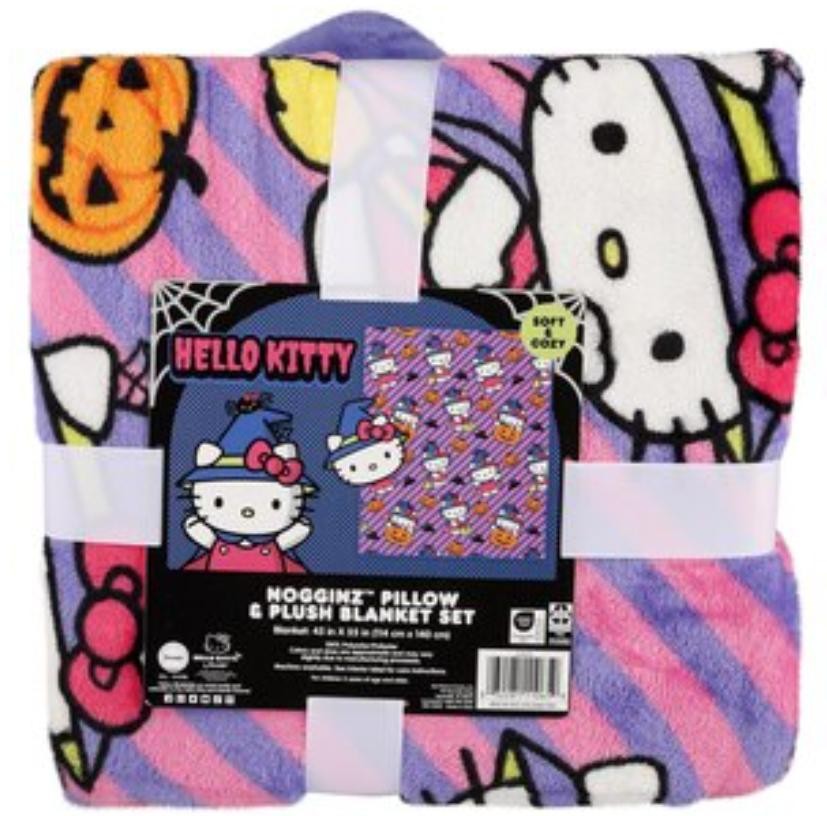 BLANKET ONLY Hello Kitty Plush Blanket Halloween Edition