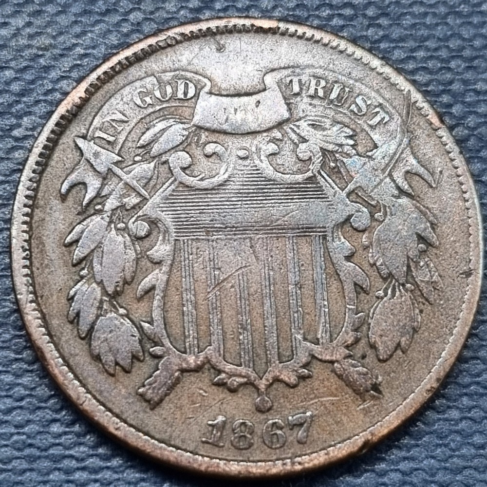1867 Two Cent Piece 2c Better Grade #100392