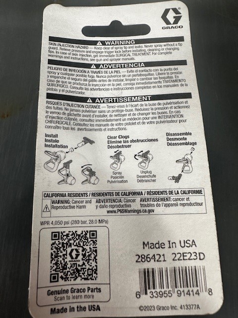 GRACO 286423 RAC 5 SwitchTip, 423 Reversible Spray Tip