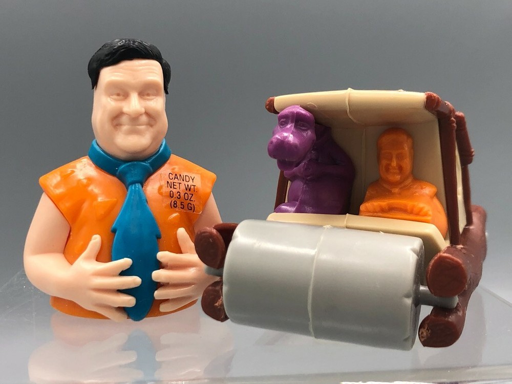 1993 FLINTSTONES Vintage CANDY CONTAINER with original candy