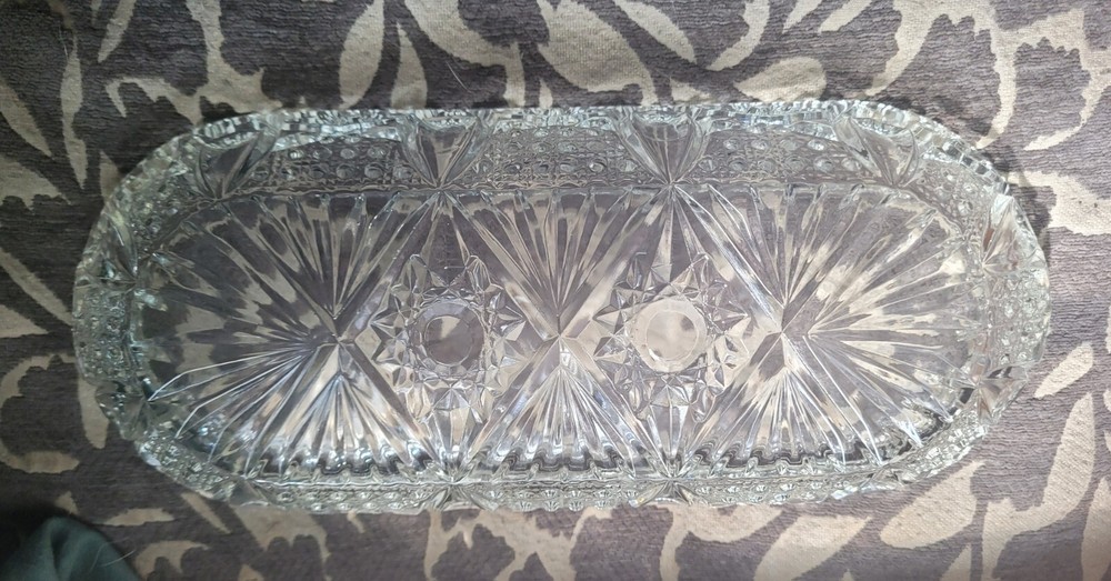 Vintage Smith Glass Celery Trinket Dish