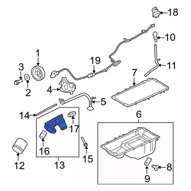 Genuine Ford Engine Oil Filter Adapter 9L3Z6881B
