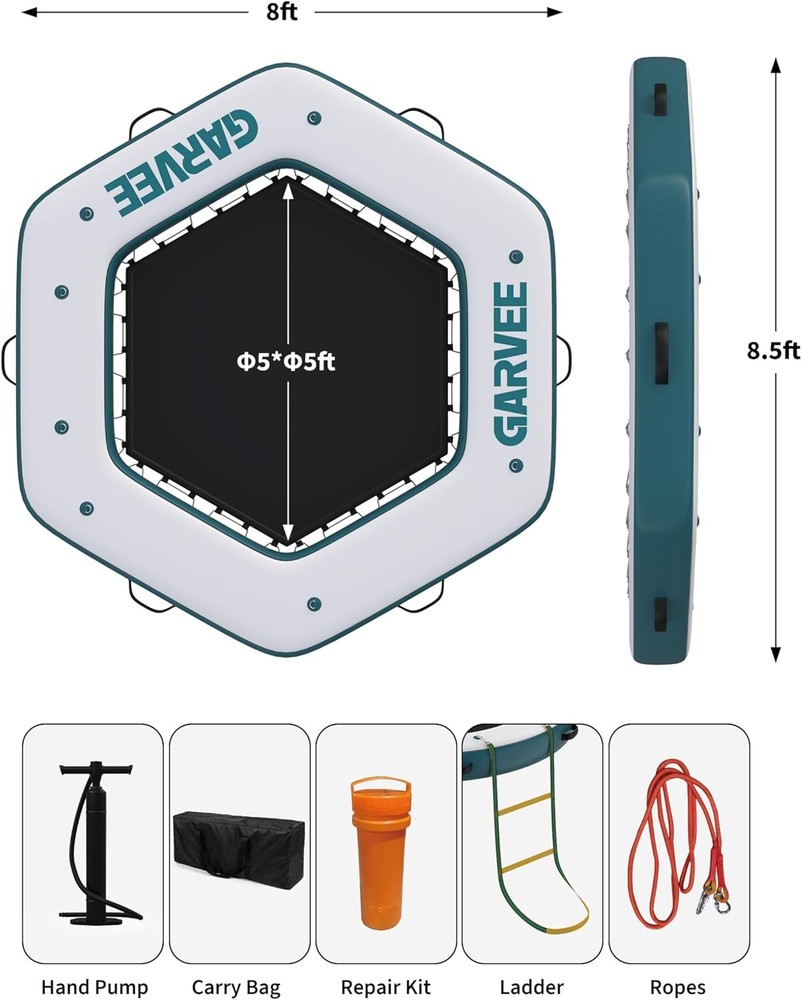 Inflatable Floating Dock Platform Non Slip EVA