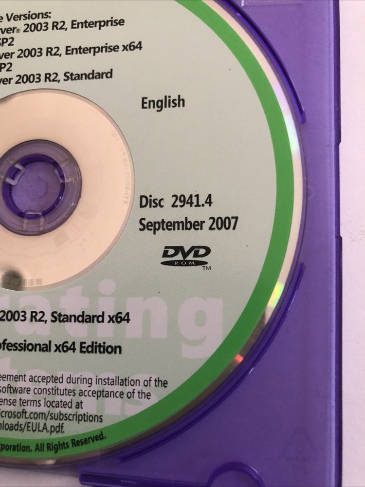 MICROSOFT MSDN DISC 2941.4 September 2007
