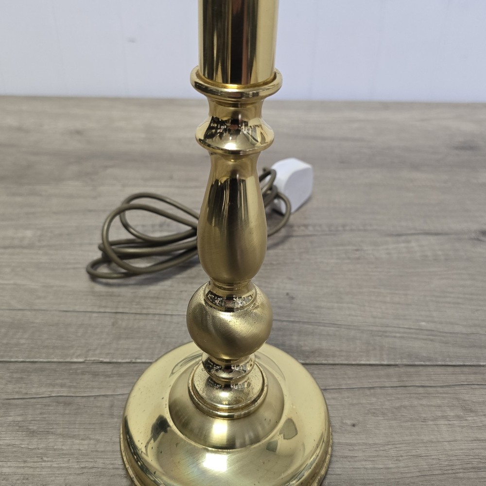 Vintage Brass Candlestick Design Table Lamp Fully Working