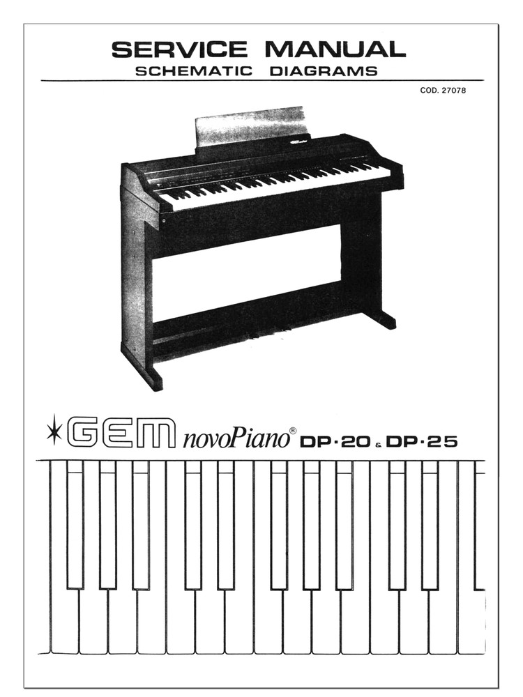 GEM DP-20 DP-25 Service Manual Schematic Diagrams Schematic Schema - PDF