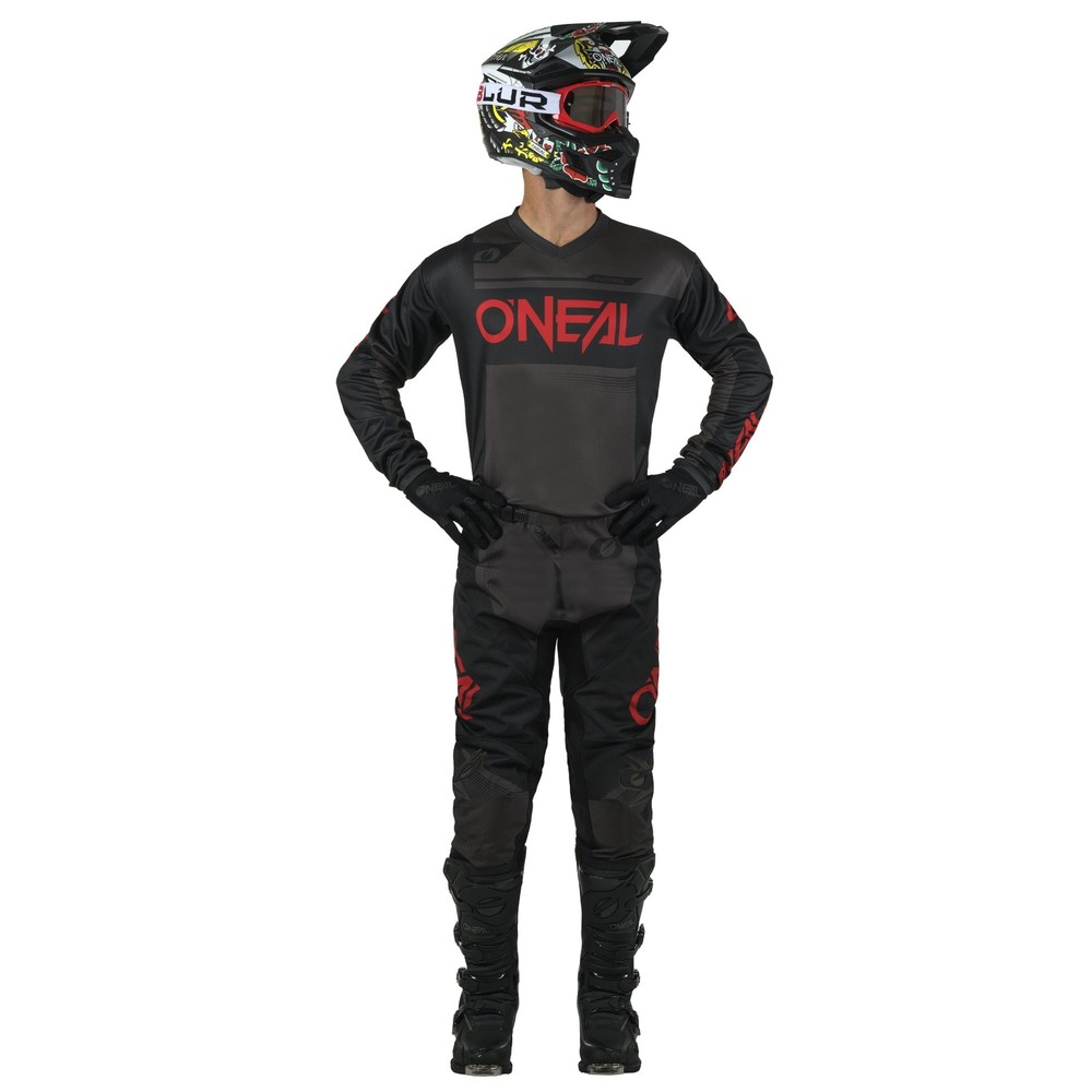 O'Neal Element Racewear Black / Grey / Red Pant Size 32 - E024-0832