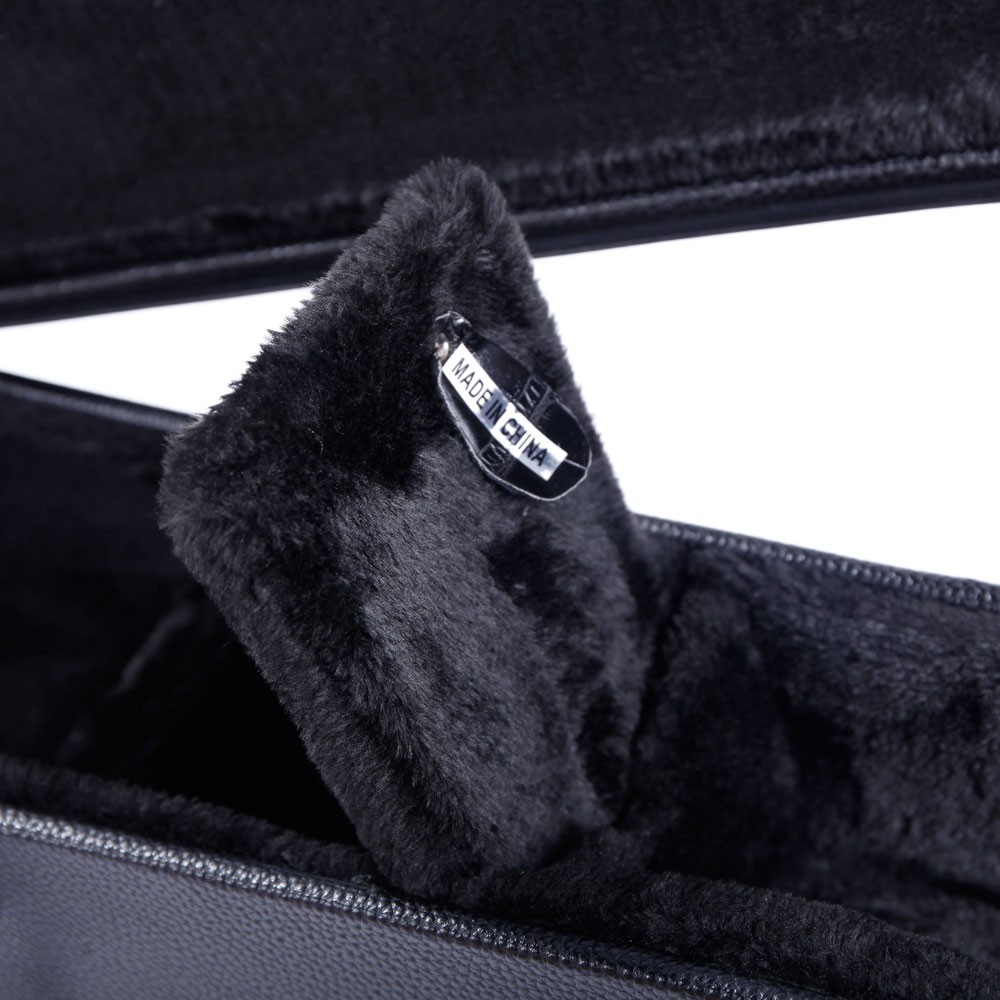 Hardshell A-Style Mandolin Case Black Microgroove Leather Plush Lined