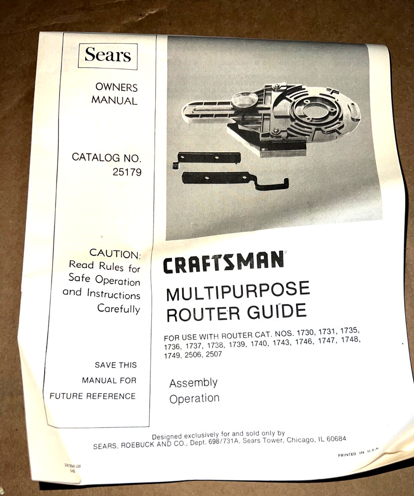 Sears Router Guide - New