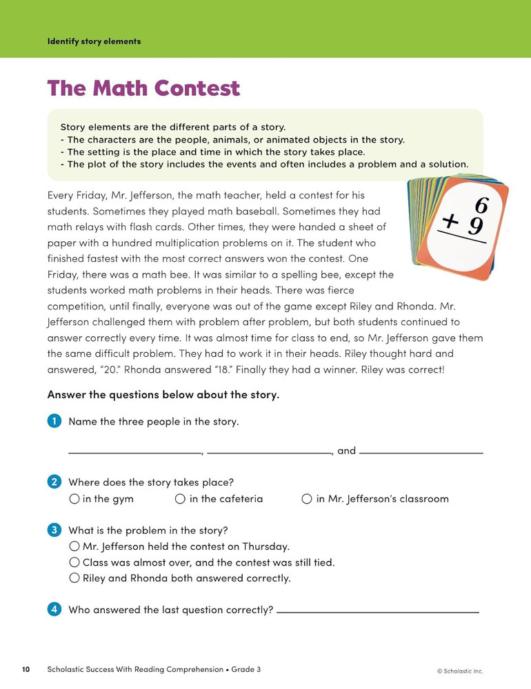 Scholastic Success with Reading Comprehension Grade 3 Workbook