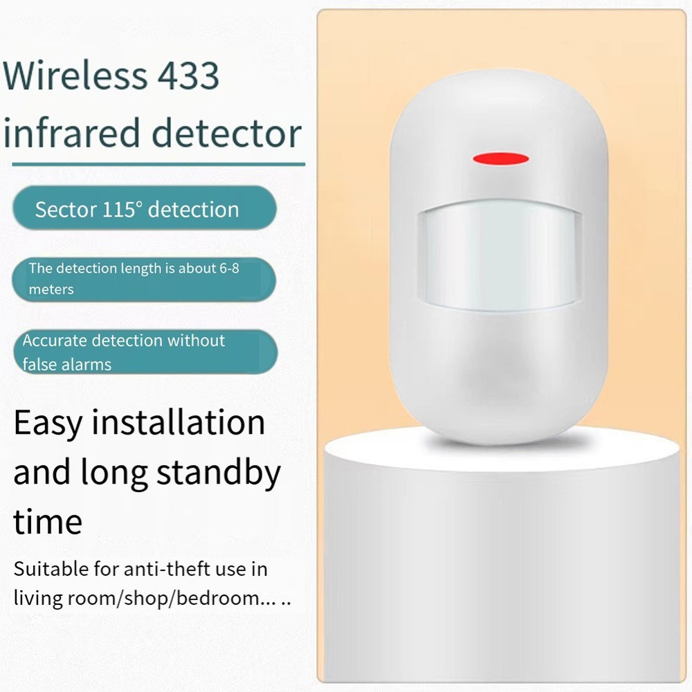 Wireless Motion Sensor with Wide Detection Range and Easy Installation