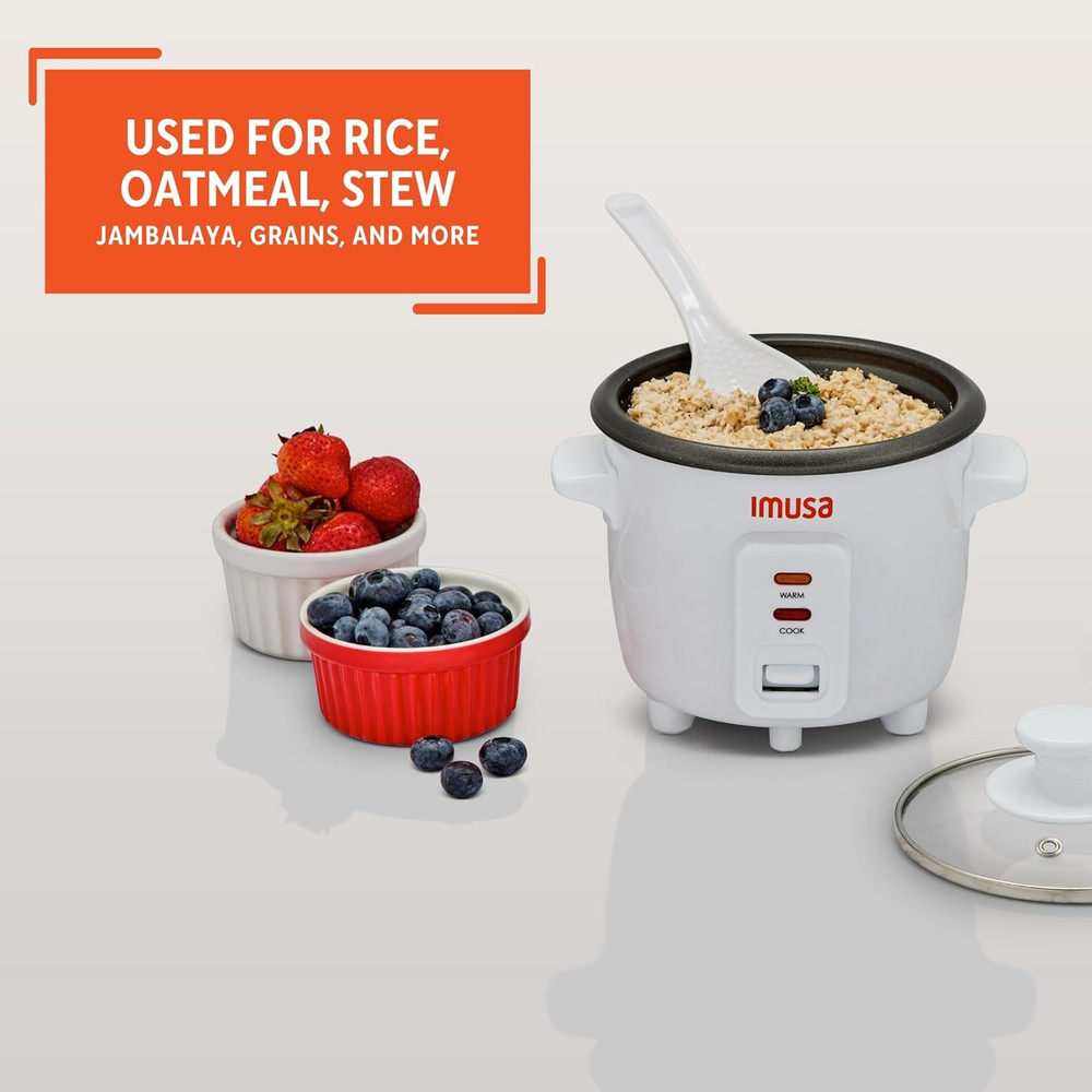 1.5Cup Electric Ceramic Rice Cooker, White