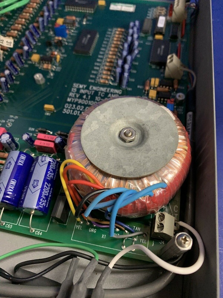 SEMY ENGINEERING MYP9001005 T/C Amplifier, 15 Input Type R, Used