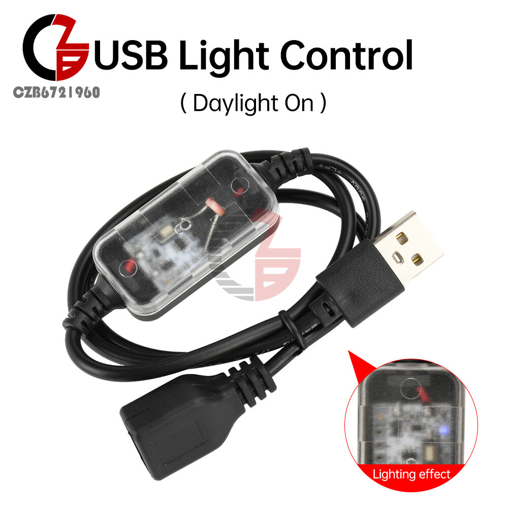 Light Sensor Switch DC3.7-24V Day/Night Auto-On Light Control Sensor Cable 5A