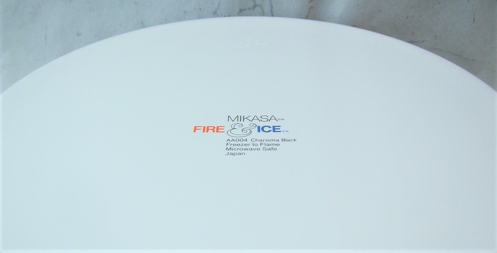 Mikasa Fire & Ice CHARISMA BLACK AA004 MISSING COVER Round Casserole Base 12"