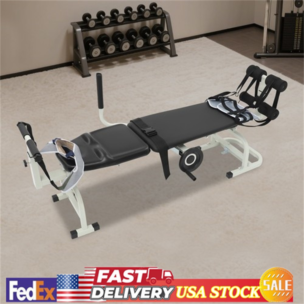 Multi-function Cervical Traction Device Back/Neck Stretcher Lumbar Stretch Bench