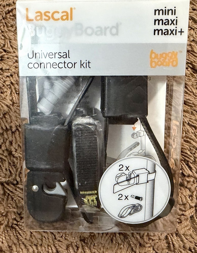 NEW Lascal BuggyBoard Universal Connector Kit Stroller Attachment Easy Install