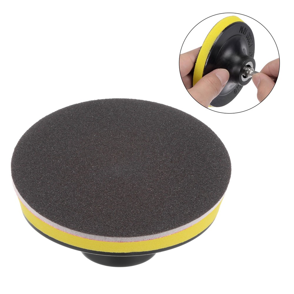 25pcs 180 Grit 3-inch Sponge Pad Sanding Sponge Hook and Loop Sanding Disc