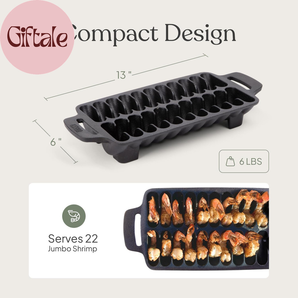 Cast Iron Shrimp Grill Pan