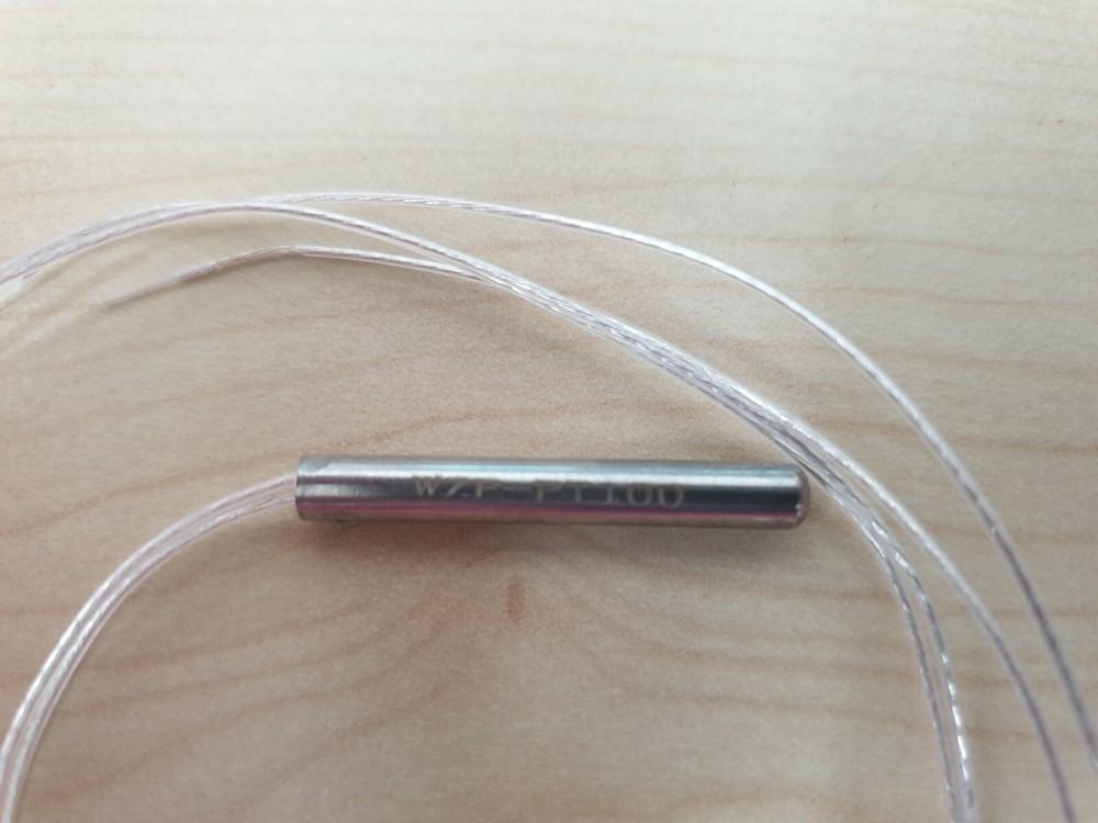 PT 100 Temperature Sensor. 50cm cable length. Waterproof.  Platinum