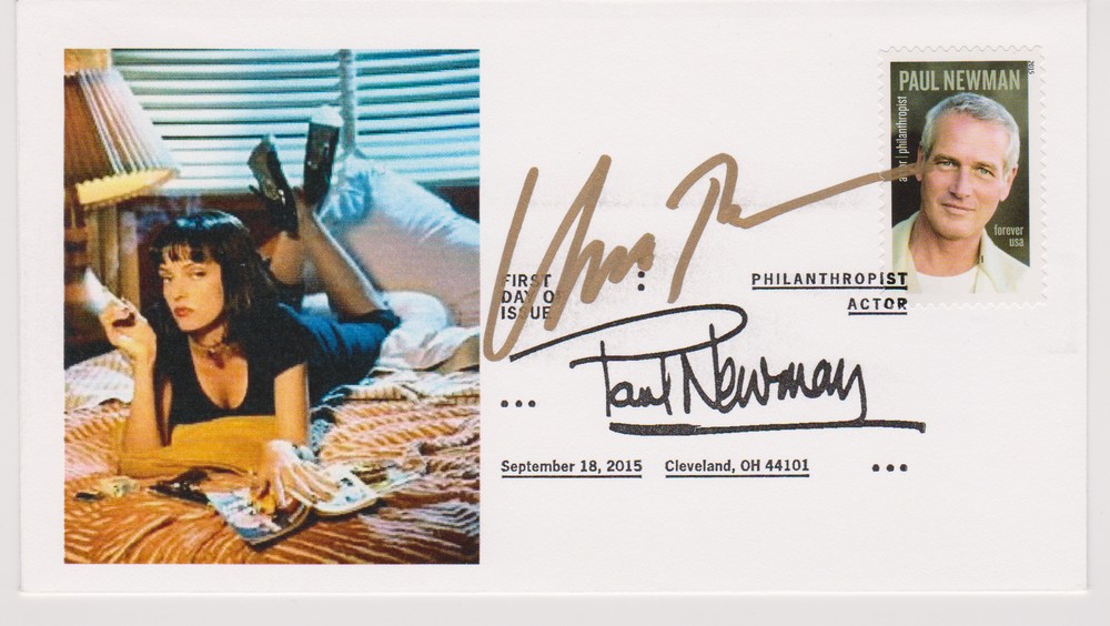 SIGNED UMA THURMAN FDC AUTOGRAPHED FIRST DAY COVER - PULP FICTION - COA