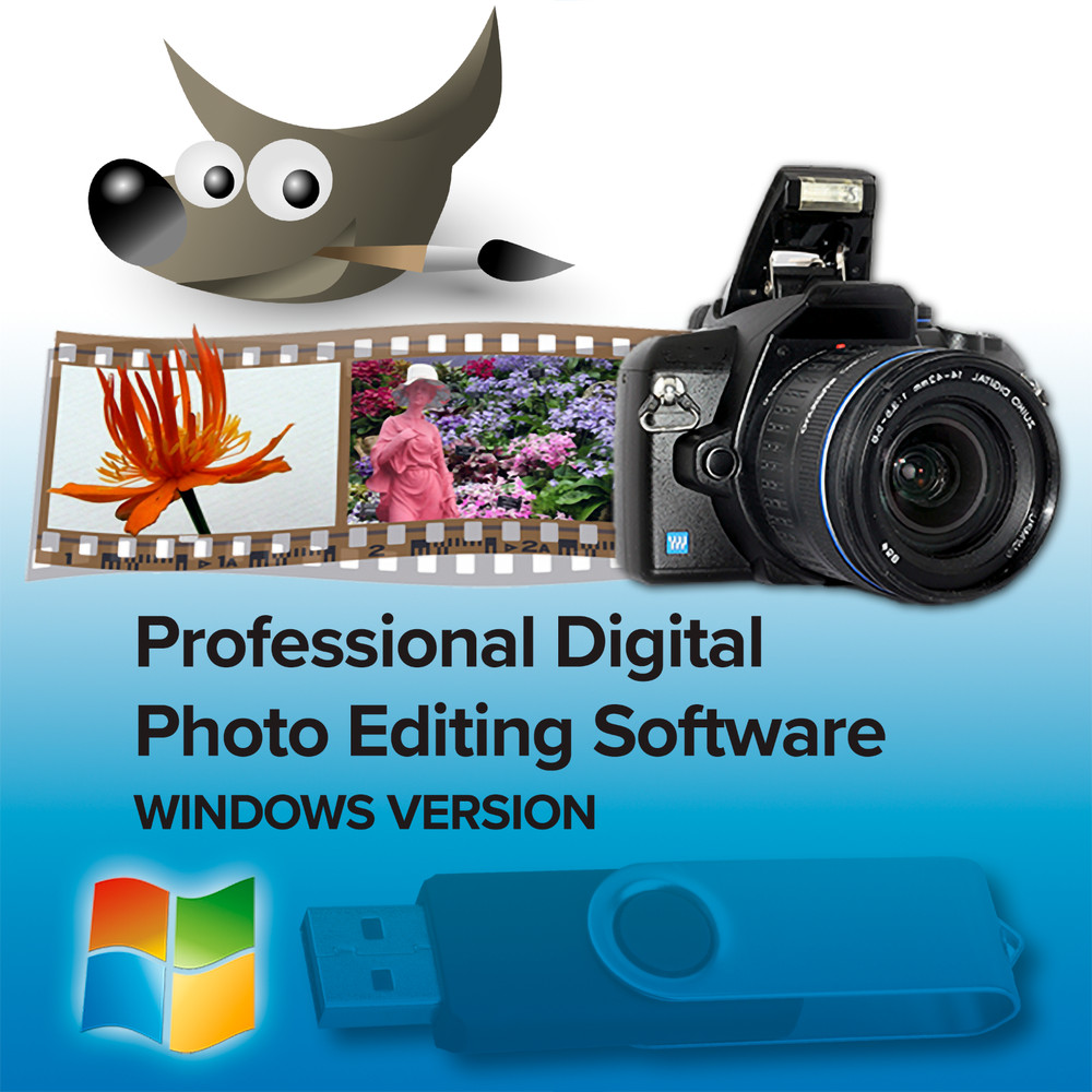 Pro Graphic Design-Image Editing Software Program-GIMP 3-w Photo shop Guide-USB