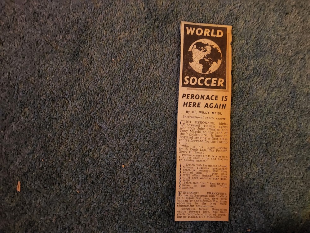 Xm37  Ephemera 1961 Article Gigi Peronace