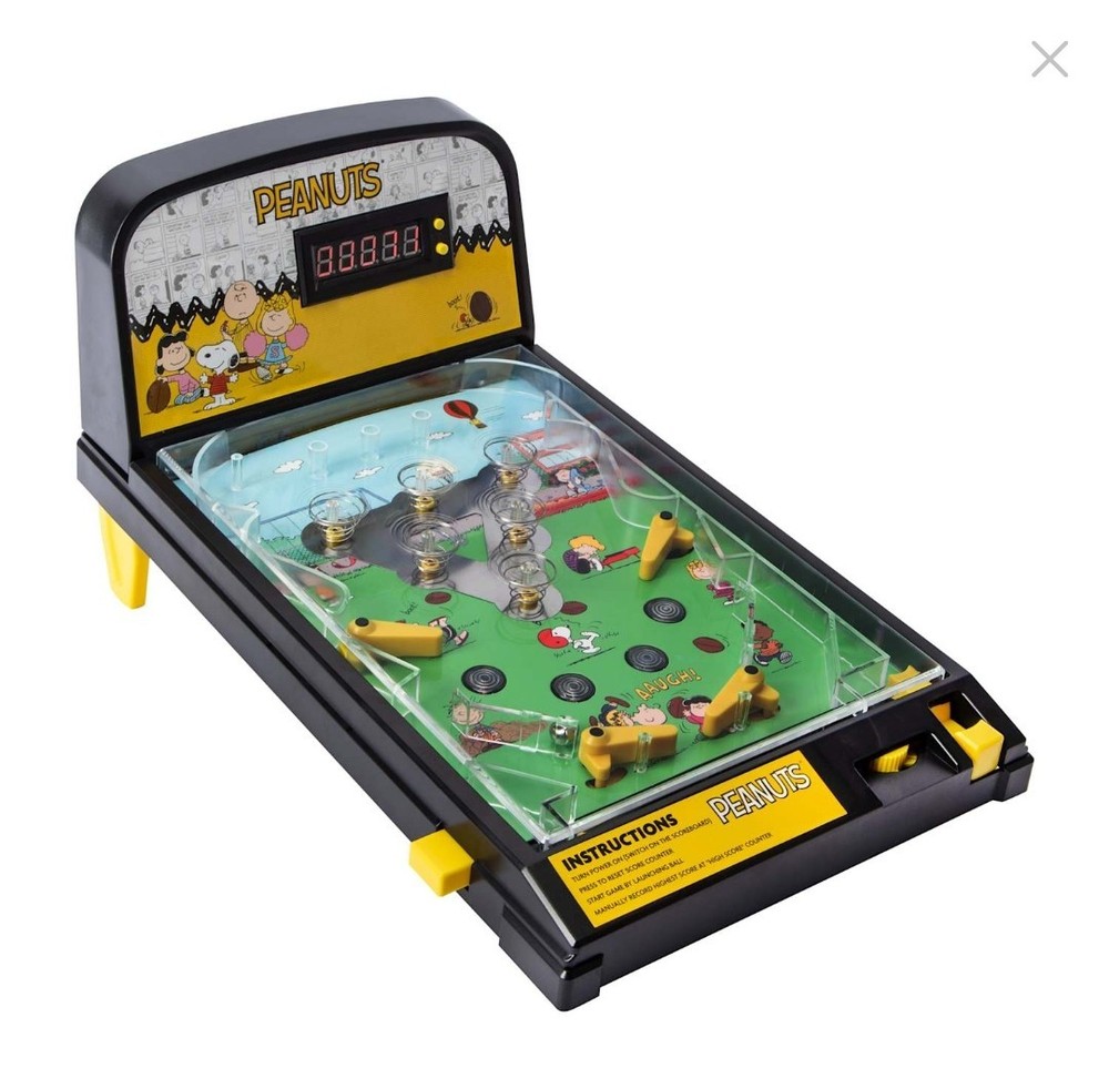SNOOPY Electronic Arcade Game PINBALL Machine w/ Lights & Sound