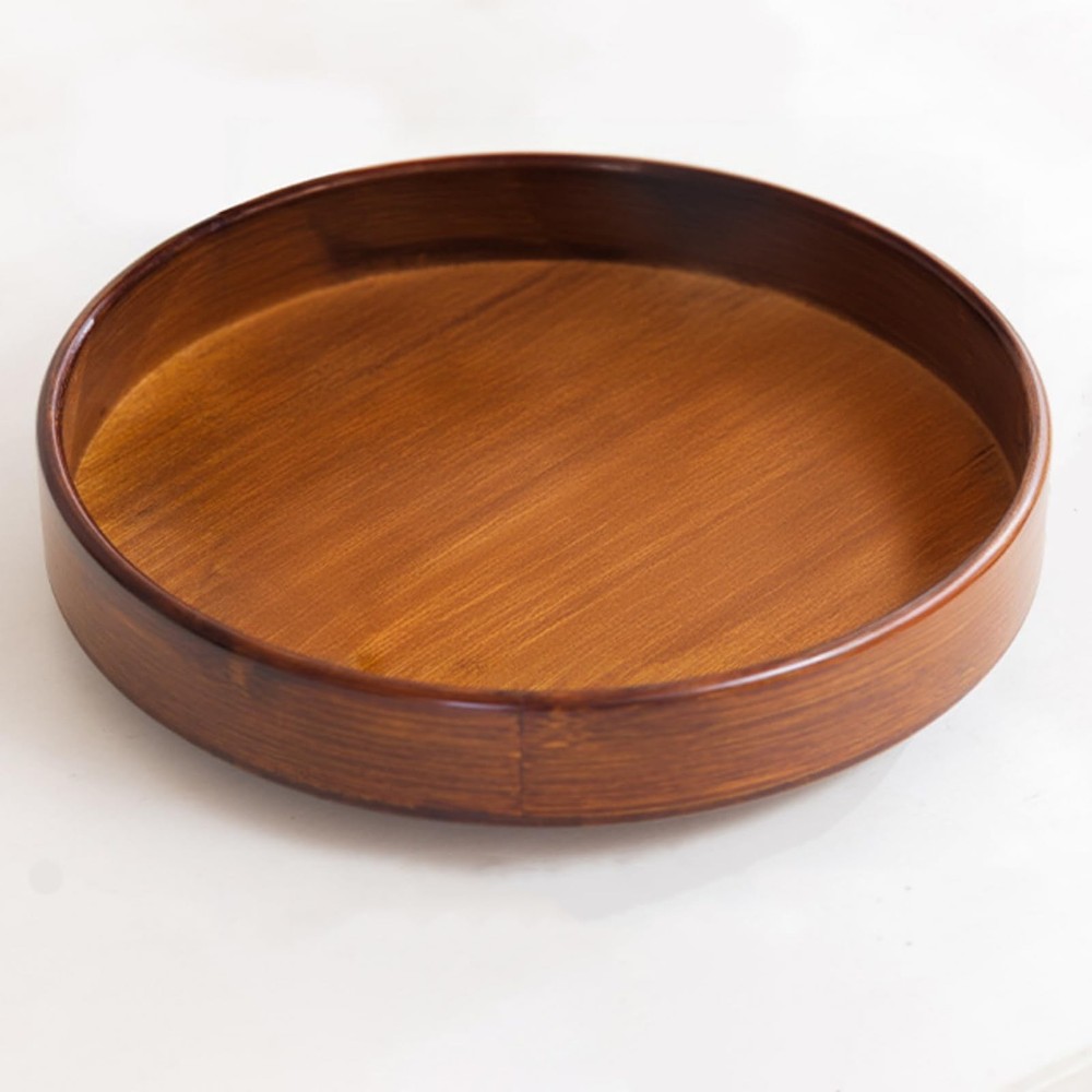 New Best Bamboo Lazy Susan Organizer, 12'' Pantry Organizers, Kitchen Countertop