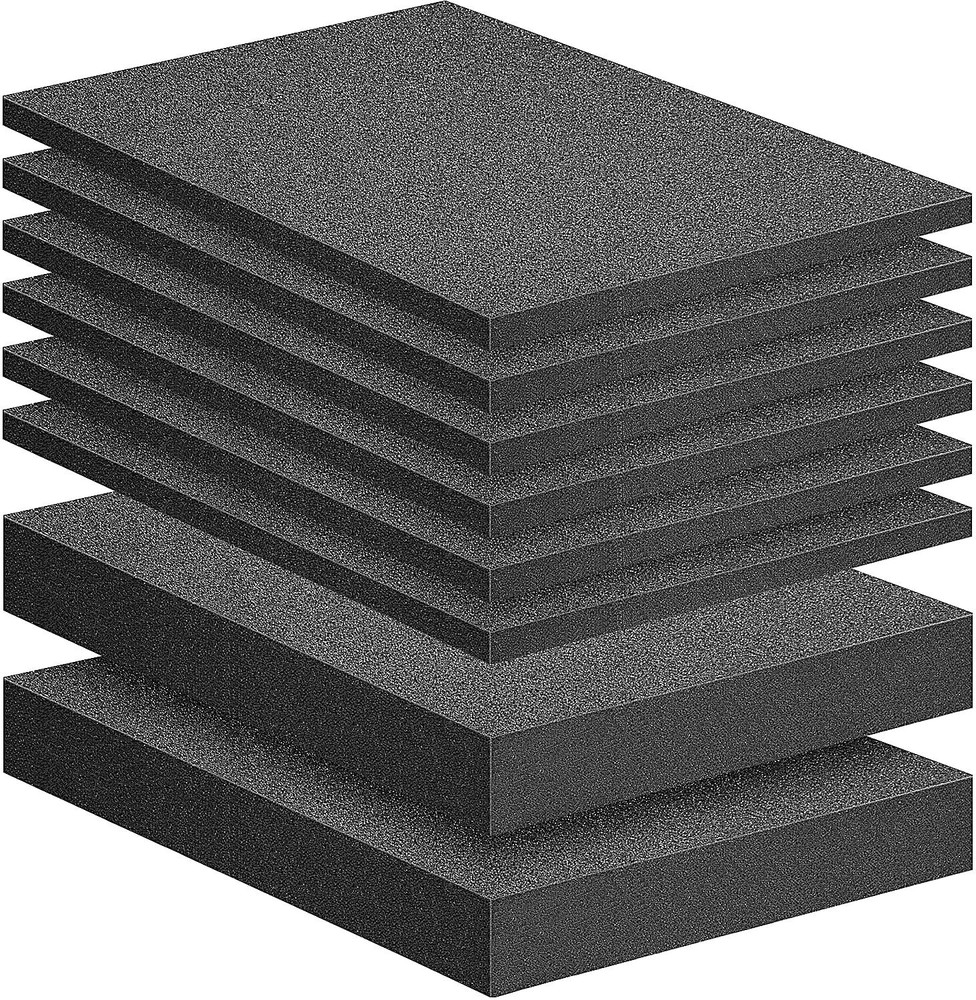8 Pcs Cuttable Polyurethane Foam Sheets - Safe Storage for Toolboxes & Crafts