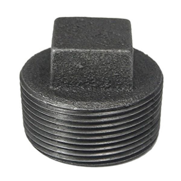 1/8" BLACK MALLEABLE IRON PLUG fitting pipe npt
