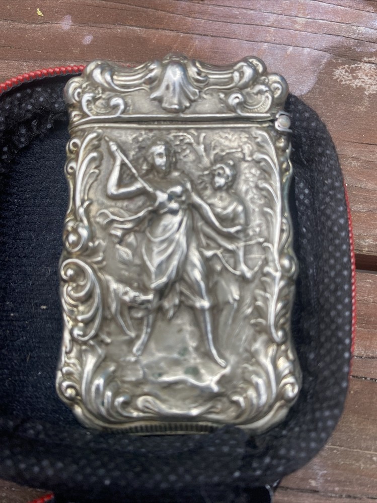 sterling silver match box cover