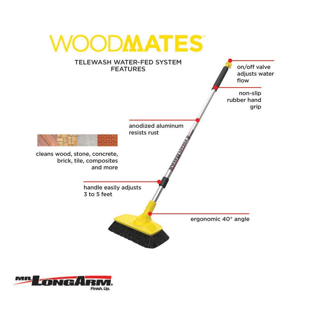 Mr Longarm Telewash Deck Scrub Brush And Flow-Thru Pole