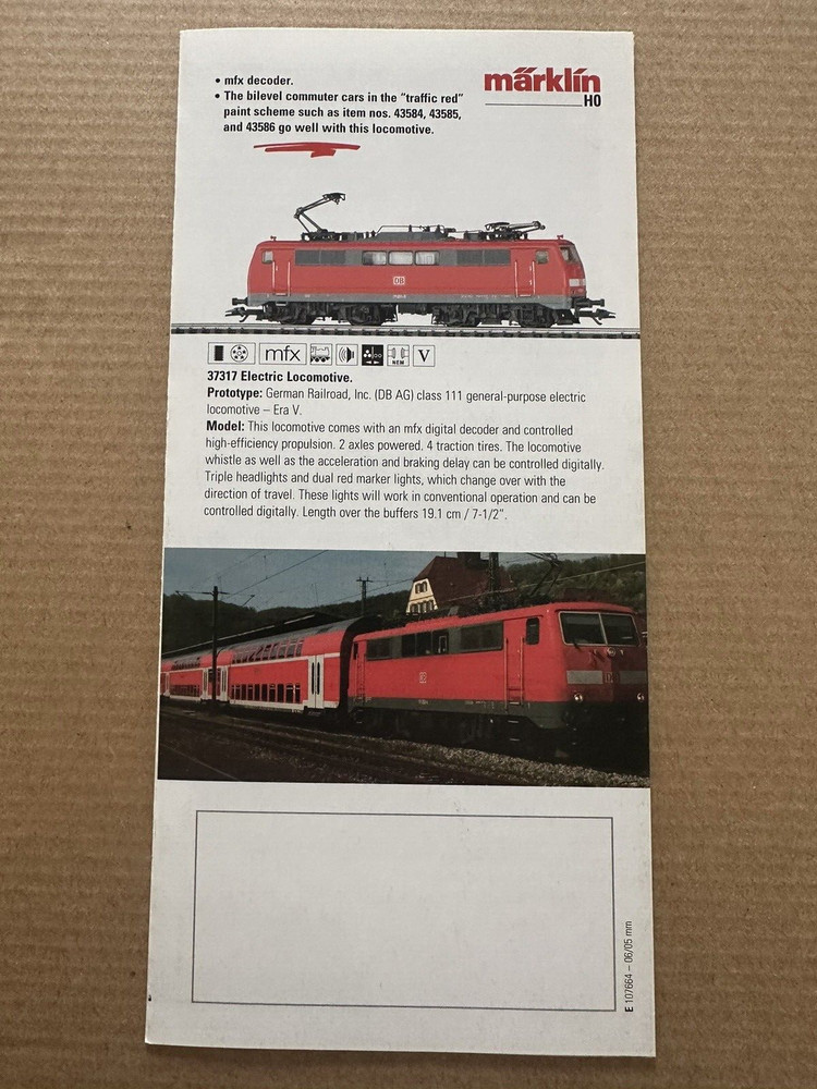 Marklin 2005 Summer Items II fold-out Brochure
