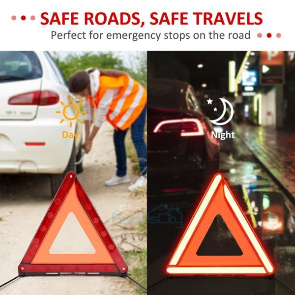 3Pcs Foldable Emergency Warning Triangle Reflective Safety Roadside Kit for Car