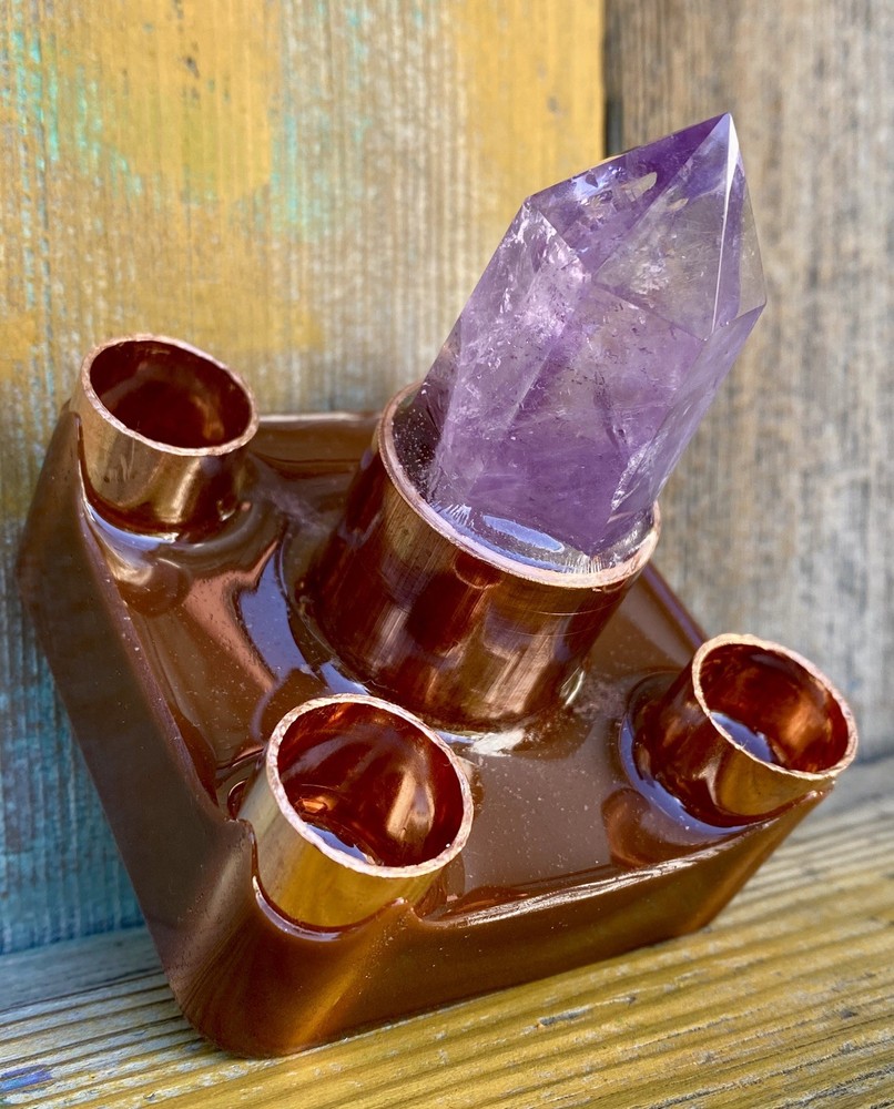 Orgone Cloudbuster with Amethyst Scepter Point & Copper Pipe