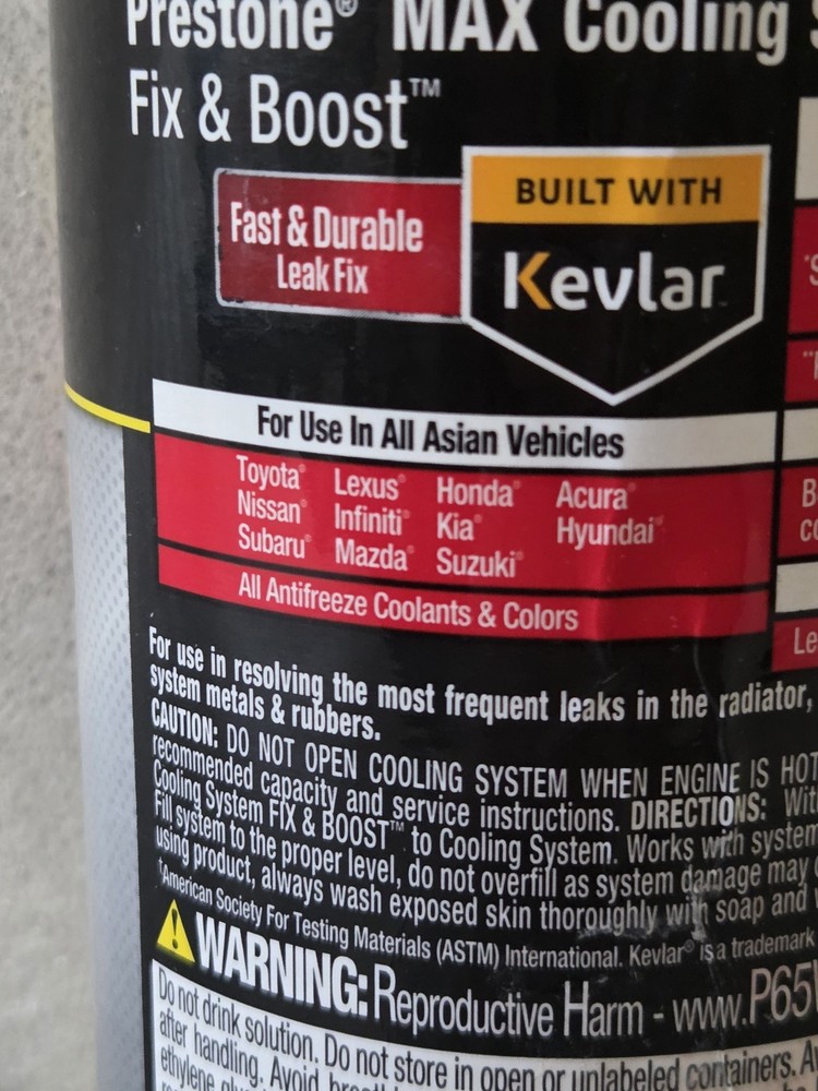 Prestone 32oz Cooling System Fix & Boost Red Asian Cars