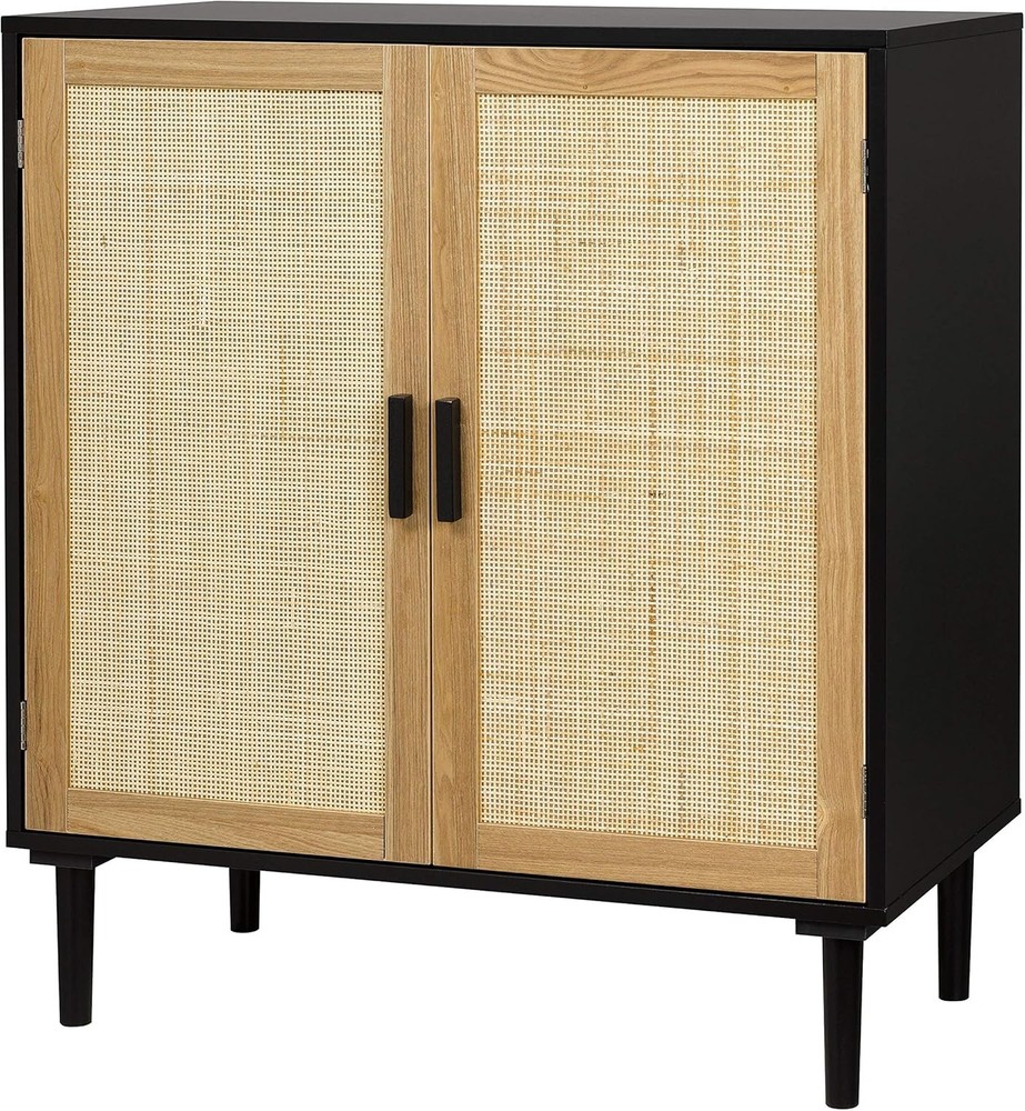 Sideboard Buffet Cabinet, Kitchen Stora Sideboard with Rattan