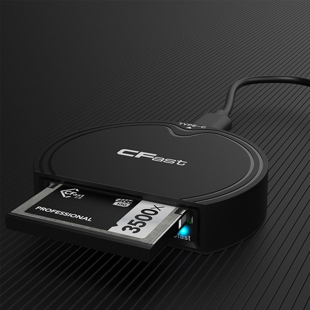 For CFast 2.0/SD Card Reader USB 3.2 GEN2 10Gbps Data Card Adapter Plug&Play