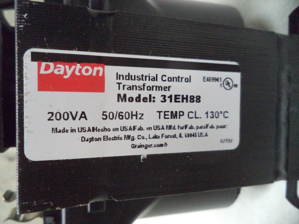 Dayton 31EH88 Control Transformer 200VA New!!!!