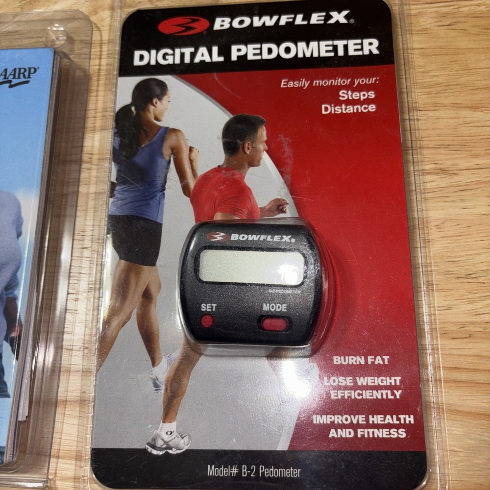 Set Of 2 Digital Pedometers-AARP&Bowflex